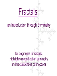 Fractals: an Introduction Through Symmetry