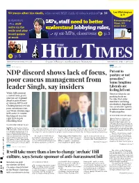 Interviewed in the Hill Times