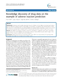 Knowledge Discovery of Drug Data on the Example of Adverse Reaction Prediction Pinar Yildirim1*, Ljiljana Majnarić2, Ozgur Ilyas Ekmekci1, Andreas Holzinger3