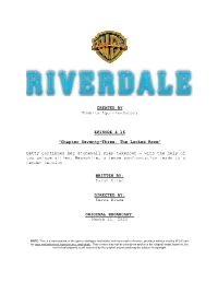 Riverdale | Dialogue Transcript | S4:E16