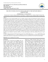 Acute Effect of Trataka on Heart Rate Between University Level Male and Female Students: a Comparative Study