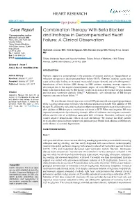 Combination Therapy with Beta Blocker and Inotrope In