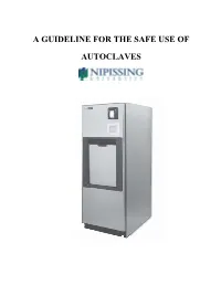 Guideline for the Safe Use of Autoclaves