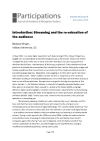 Introduction: Streaming and the Re-Education of the Audience