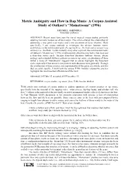 Metric Ambiguity and Flow in Rap Music: a Corpus-Assisted Study of Outkast’S “Mainstream” (1996)