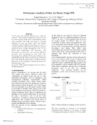 Performance Analysis of Solar Air Heater Using CFD