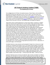 UP Fintech Holding Limited (TIGR) the Robinhood of China