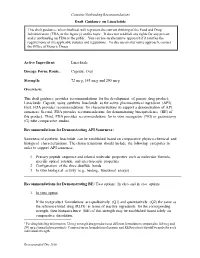 Draft Guidance on Linaclotide Active Ingredient