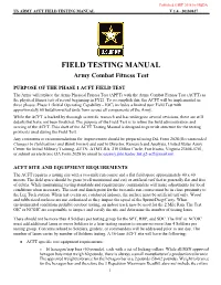 Field Testing Manual V 1.4 - 20180827
