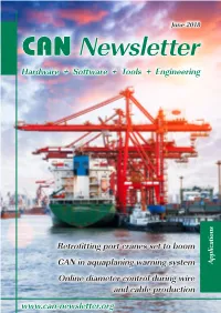 Hardware + Software + Tools + Engineering Retrofitting Port Cranes Set to Boom CAN in Aquaplaning Warning