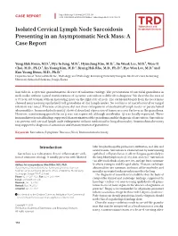 Isolated Cervical Lymph Node Sarcoidosis Presenting in an Asymptomatic Neck Mass: a Case Report