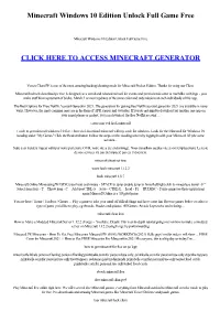 Minecraft Windows 10 Edition Unlock Full Game Free