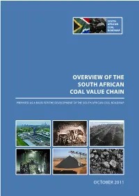 Overview of the South African Coal Value Chain