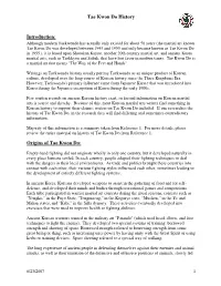 History of Tae Kwon Do.Pdf
