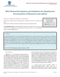 HPLC Method Development and Validation: for Simultaneous Determination of Flibanserin and Caffeine
