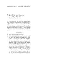 5. Questions and Answers About the Flat Tax