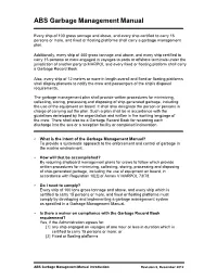 ABS Garbage Management Manual