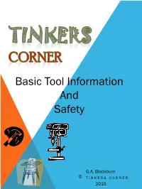 Basic Tool Information and Safety