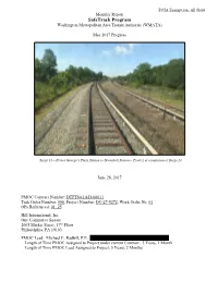 FTA WMATA Safetrack Project Management Oversight Report May