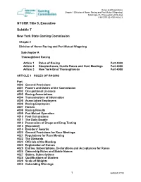NYCRR Title 9, Executive Subtitle T