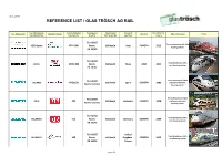 Reference List / Glas Trösch Ag Rail