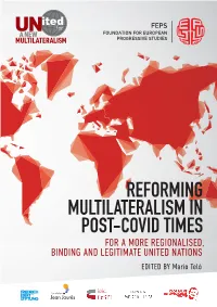 Reforming Multilateralism in Post-Covid Times
