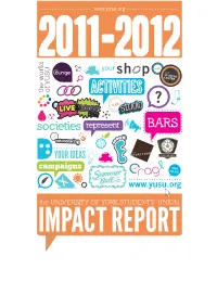 2011-2012 the World of YUSU Societies Represent