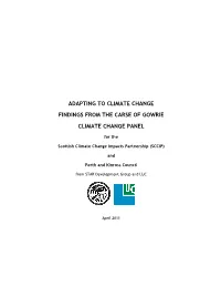 Adapting to Climate Change Findings from the Carse of Gowrie Climate Change Panel
