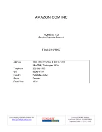 Amazon Com Inc