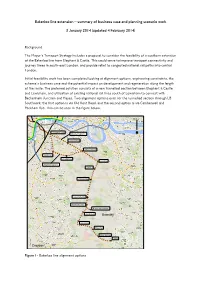 Bakerloo Line Extension – Summary of Business Case and Planning Scenario Work