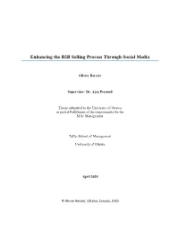 Enhancing the B2B Selling Process Through Social Media