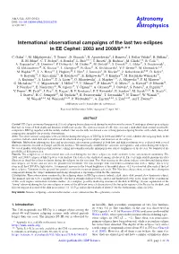 International Observational Campaigns of the Last Two Eclipses in EE Cephei: 2003 and 2008/9�,
