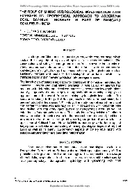 The Role of Mining Hydrological Investigation with Emphasis on Geophysical Approach to Ascertain Coal Barrier Thickness in Part of Raniganj Coalfield - India