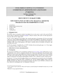 CAF-06-03 Program to Monitor Transshipments At