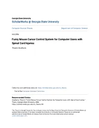 Fuzzy Mouse Cursor Control System for Computer Users with Spinal Cord Injuries