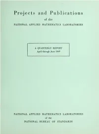 Projects and Publications of the Applied Mathematics Division: A