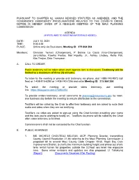 Pursuant to Chapter 92, Hawaii Revised Statutes As Amended, And