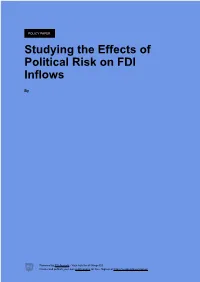 Studying the Effects of Political Risk on FDI Inflows