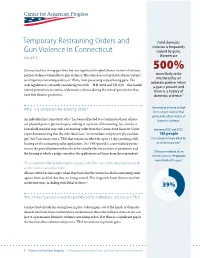 Temporary Restraining Orders and Gun Violence in Connecticut