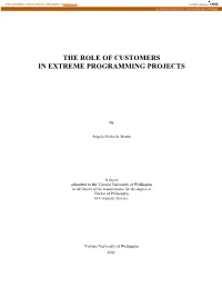 The Role of Customers in Extreme Programming Projects