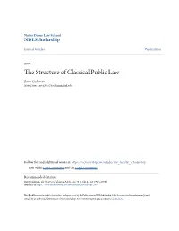 The Structure of Classical Public Law, 75 U