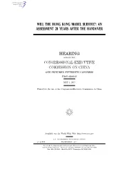 Will the Hong Kong Model Survive?: an Assessment 20 Years After the Handover