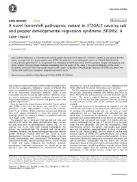A Novel Frameshift Pathogenic Variant in ST3GAL5 Causing Salt