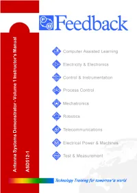 Antenna Systems Demonstrator Volume 1 Instructor's Manual ASD512-1