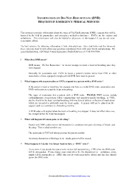 Do Not Resuscitate (Dnr) Form
