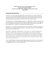 Mountain Goat Unit Management Plan | Wasatch and Central Mountains