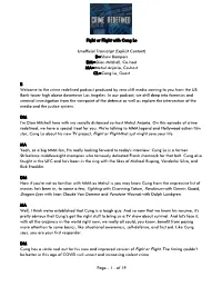 Of 19 Fight Or Flight with Cung Le Unofficial Transcript