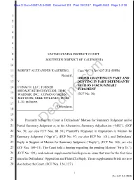 Order Granting in Part and Denying in Part Defendants
