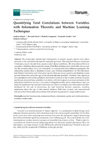 Quantifying Total Correlations Between Variables with Information Theoretic and Machine Learning Techniques