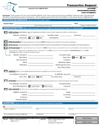 Transaction Request Form
